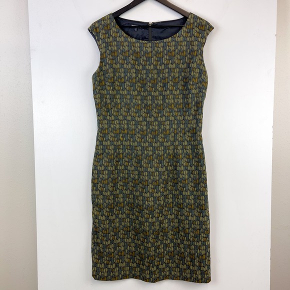 Lafayette 148 (10) Sheath Knee Length Dress Jacket 2 Piece Set Bundle Green - Picture 2 of 12